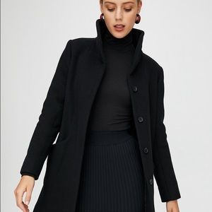 Aritzia Wilfred Cocoon Coat in Black, Small